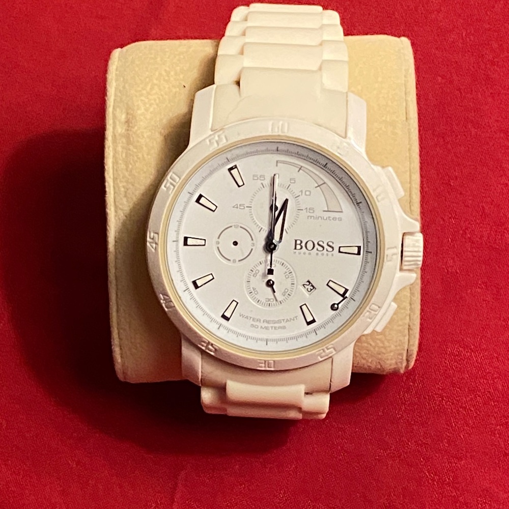 Hugo Boss White -Out Watch collection  was just fixed new battery and